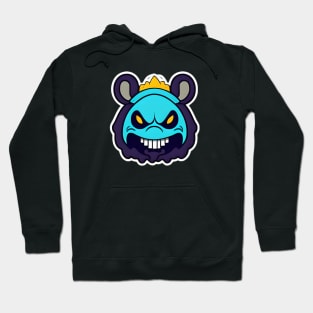 Angry Blue Panda Hoodie